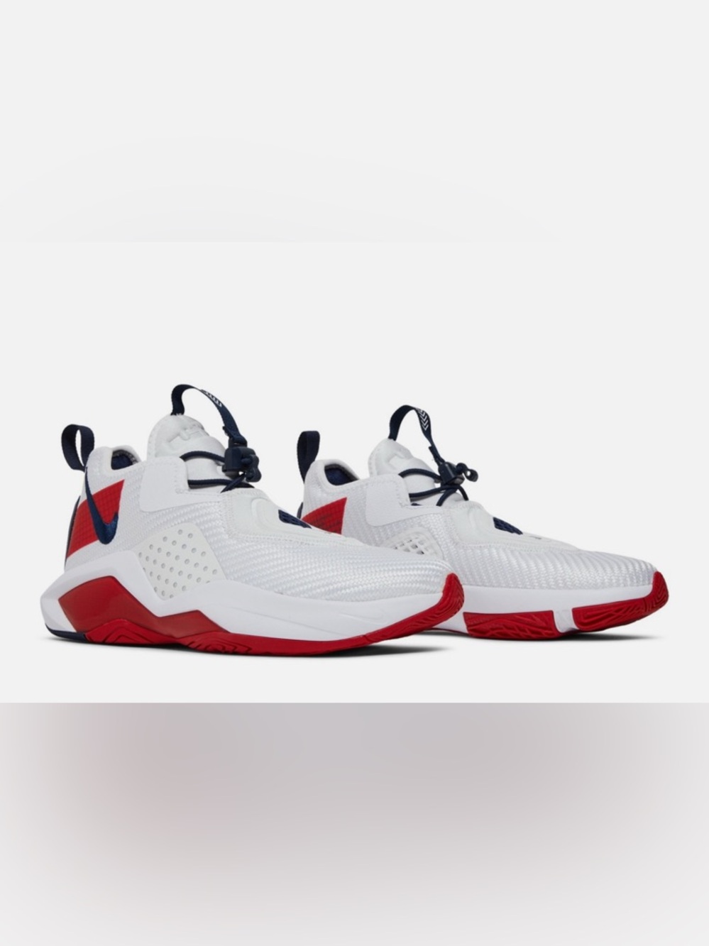 NIKE LEBRON SOLDIER 14GS WHITE UNIVERSITY RED
